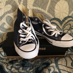 Navy Blue High Top Converse